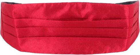 BESPORTBLE Men’S Red Satin Cummerbund Tuxedo Accessory Adjustable Formal Waistband for Wedding and Prom Events in Saudi Arabia