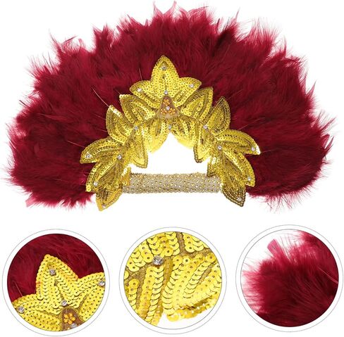 Gadpiparty Decorative Bride Fan Elegant Lace Handheld Plume Fan for Weddings Parties Dance Performances Lightweight Portable Wedding Favor Decoration in Saudi Arabia