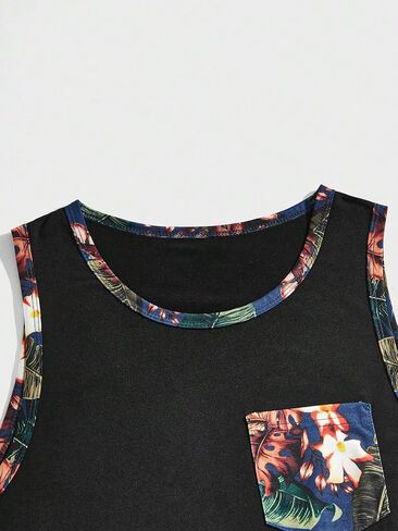 Men's 2 Pieces Set Graphic Elastic Waist Shorts Sleeveless Tank Top Outfit Tracksuit in Saudi Arabia