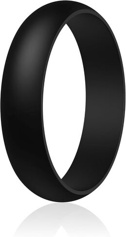 Egnaro Women's Silicone Band Rings 5.5mm Width 3.5mm Thickness, Flexible Workout Rubber Wedding Sets Vaiours Sizes in Saudi Arabia