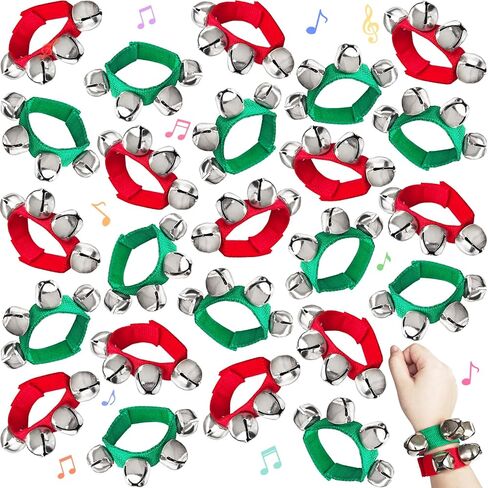 8 Pcs Band Wrist Bells,Christmas Wrist Bells,Jingle Bells Musical Instrument Percussion for Christmas Party Favors Toys,Birthday Gifts in Kuwait