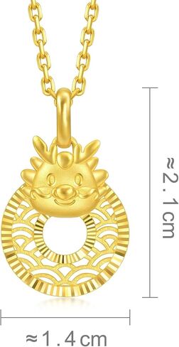 CHOW SANG SANG 999 Gold Chinese Gifting Collection Dragon Pendant for Women & Men 94412P Price-by-Weight 2.62g Gold [Necklace not Included] in Saudi Arabia