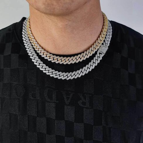 18K gold Cuban chain men's necklace mesh necklace hip-hop jewelry men's fashion gift in Saudi Arabia
