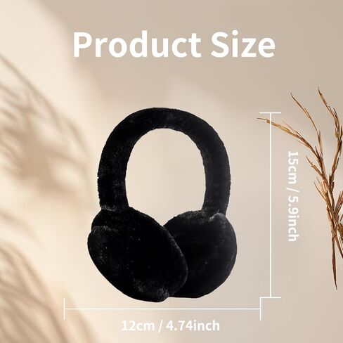 Ear Muffs for Women Mens, Winter Faux Fur Earmuffs, Fluffy Cute Earmuffs, Foldable Ear Warmers for Mens Cold Outdoor in Saudi Arabia