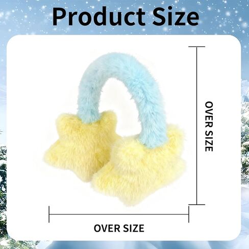 Ear Muffs for Winter Women Men, Winter Fluffy Earmuffs for Womens, Adjustable Star Ear Muffs, Ear Warmers for Men Women in Saudi Arabia