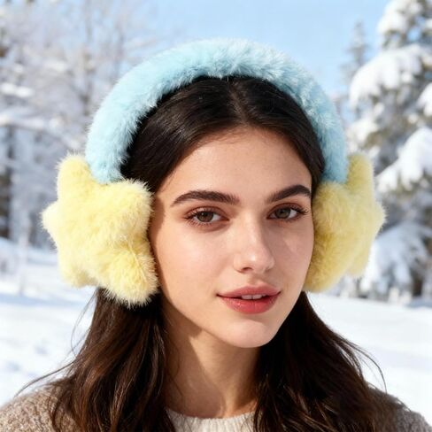 Ear Muffs for Winter Women Men, Winter Fluffy Earmuffs for Womens, Adjustable Star Ear Muffs, Ear Warmers for Men Women in Saudi Arabia