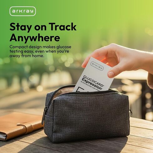 شرائط اختبار الجلوكوز في الدم من ARKRAY GLUCOCARD - بدون ترميز، 0.8 ميكروليتر ونتائج سريعة خلال 6 ثوانٍ - متوافقة مع جهاز قياس السكر في الدم من GLUCOCARD - عدد 200 (4 عبوات من 50) in Kuwait