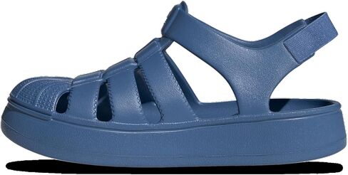 صندل Adidas Originals Superstar - مرحلة ما قبل المدرسة للأولاد (JI2800، Focus Blue/Focus Blue) in Saudi Arabia