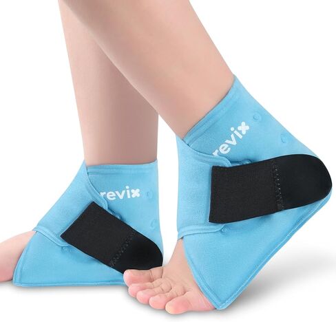 REVIX Ankle Ice Pack Wrap – Reusable Gel Cold Compression for Foot Discomfort, Ice Wrap for Feet Swelling and Recovery, Plantar Fasciitis, Achilles Tendonitis, and Sprained Ankles in Saudi Arabia