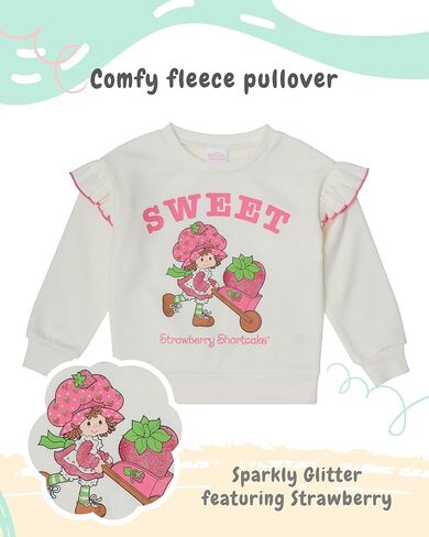 Disney Strawberry Shortcake Girls’ Fleece Sweatshirt and Legging Set, 2-Piece Outfit in Kuwait