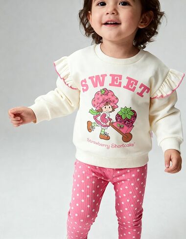 Disney Strawberry Shortcake Girls’ Fleece Sweatshirt and Legging Set, 2-Piece Outfit in Kuwait