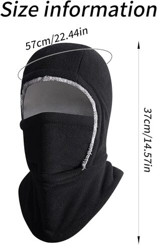 Black Balaclava, Thick Thermal Winter Face Mask for Biking and Outdoor Sports in Saudi Arabia