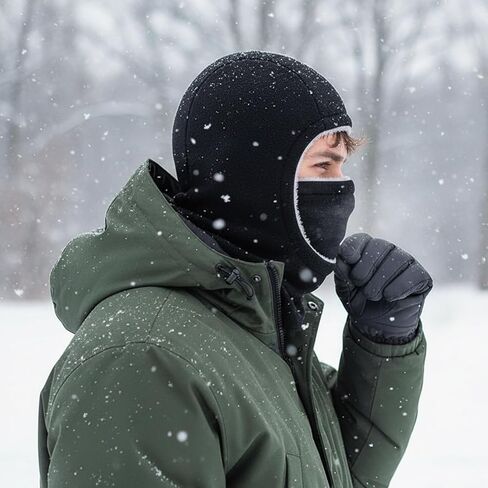 Black Balaclava, Thick Thermal Winter Face Mask for Biking and Outdoor Sports in Saudi Arabia