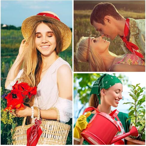 6 Pack Unisex Paisley Bandanas for Women & Men, 55x55 cm Multifunctional Head Scarf with Stylish Print, Hair Accessory for Outdoor Fashion in Saudi Arabia