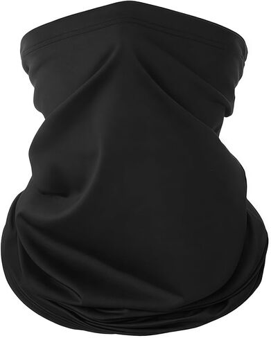 Black Multifunctional Face Covering - Versatile Neck Gaiter for Outdoor Activities, Cycling, and Everyday Use in Saudi Arabia