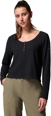 قميص نسائي من كولومبيا بأكمام طويلة من Brea Falls Grid Henley in Kuwait