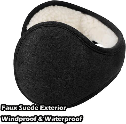 SIQITECHNO Unisex Winter Ear Muffs Fleece-Lined Ear Warmers Cold Weather Ear Covers Behind-the-Head Foldable Earmuffs in Saudi Arabia