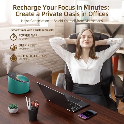 Sound Machine & Aroma Diffuser Pro 4-in-1 Sleep System, Premium Metal Shell with Schumann Resonance &Night Light, White Noise &50+ Natural Sounds -for Sleep, Focus, Relaxation -Adults Kids Baby in Kuwait