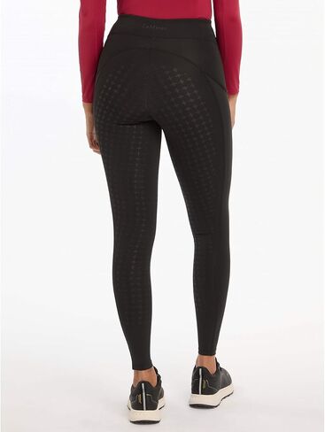 LeMieux Naomi Pull On Breeches - Stretchy Seamless Fabric - Elasticated Waistband - Full Silicone Pattern Seat - Black in Saudi Arabia