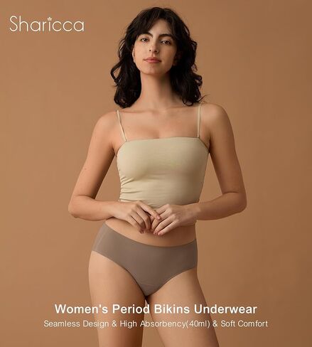 SHARICCA Seamless Period Underwear for Women Heavy Flow Teens Girls Leakproof Panties Reusable Postpartum Bikini Hipster Pack in Saudi Arabia