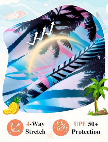 ملابس سباحة للفتيات من Rash Guard بأكمام طويلة 3 قطع للمراهقات، بدلة استحمام بسحاب مع جيوب، شورت للأولاد (6-16 سنة) in Kuwait