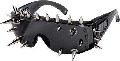 نظارات BLMHTWO Goth الشمسية، إكسسوارات Punk Rock، نظارات معدنية مدببة، ملحقات Rockstar تستخدم للعب الأدوار، والحانات، والدراجات النارية in Kuwait
