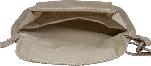 eagle creek RFID Blocker Neck Wallet - Durable and Lightweight Travel Passport and Valuables Organizer with Hook and Loop Closure and Adjustable Neck Strap, Tan in Saudi Arabia