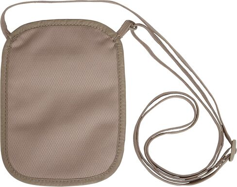 eagle creek RFID Blocker Neck Wallet - Durable and Lightweight Travel Passport and Valuables Organizer with Hook and Loop Closure and Adjustable Neck Strap, Tan in Saudi Arabia