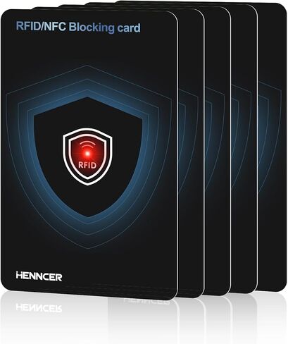 2025 NEW RFID Blocking Card Set with Indicator Light,Wallets Shield,Credit Card Protector, NFC Bank Debit Blocker,Anti-Skimming Protection For ID Passport Travel For Men/Women (5) in Saudi Arabia