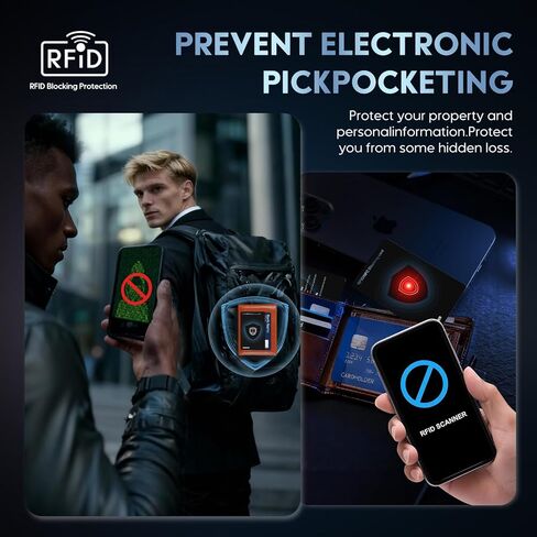 2025 NEW RFID Blocking Card Set with Indicator Light,Wallets Shield,Credit Card Protector, NFC Bank Debit Blocker,Anti-Skimming Protection For ID Passport Travel For Men/Women (5) in Saudi Arabia