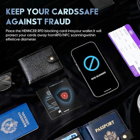 2025 NEW RFID Blocking Card Set with Indicator Light,Wallets Shield,Credit Card Protector, NFC Bank Debit Blocker,Anti-Skimming Protection For ID Passport Travel For Men/Women (5) in Saudi Arabia
