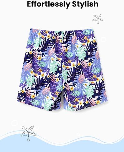 Family Matching Solid Scallop Trim Strappy Two-Piece Swimsuit and Allover Floral Print Swim Trunks Shorts in Saudi Arabia