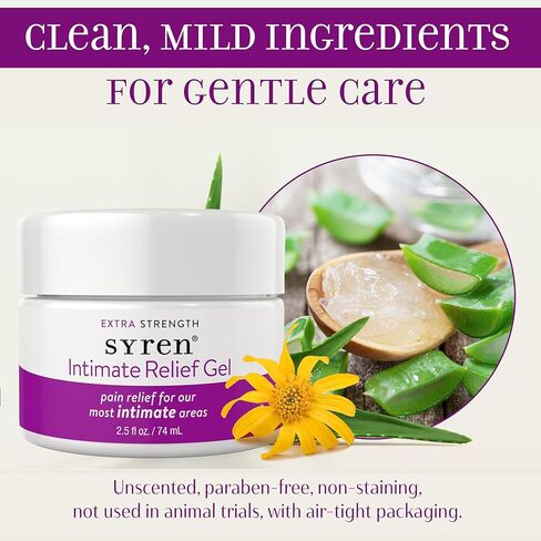 جل سيرين لتخفيف المنطقة الحميمة مع 4% ليدوكائين للحساسية الخارجية، ألم الفرج، عسر الجماع، عدم الراحة المهبلية، الجفاف، دعم لطيف بعد الولادة وما بعد الإجراء، 2.5 أونصة، صنع في الولايات المتحدة الأمريكية in Kuwait