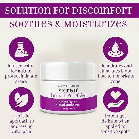 جل سيرين لتخفيف المنطقة الحميمة مع 4% ليدوكائين للحساسية الخارجية، ألم الفرج، عسر الجماع، عدم الراحة المهبلية، الجفاف، دعم لطيف بعد الولادة وما بعد الإجراء، 2.5 أونصة، صنع في الولايات المتحدة الأمريكية in Kuwait