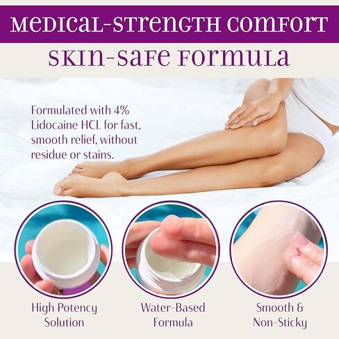 جل سيرين لتخفيف المنطقة الحميمة مع 4% ليدوكائين للحساسية الخارجية، ألم الفرج، عسر الجماع، عدم الراحة المهبلية، الجفاف، دعم لطيف بعد الولادة وما بعد الإجراء، 2.5 أونصة، صنع في الولايات المتحدة الأمريكية in Kuwait