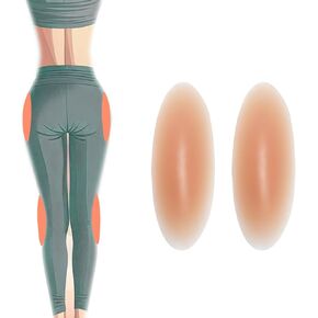 Body Shaper Silicone Calf and Hip Pads, Leg and Hip Enhancement, Adhesive Backing, Orange, 2-Piece Set in Kuwait