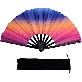 Large Hand Foldable Fan Clack Popping Rave Festival Line Dancing Boots on the Ground Holiday (ombres) in Kuwait