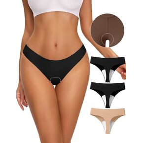 NIASOUL Thongs for Women Seamless Thong Panty Liners No Show Breathable G-Strings Workout Underwear in Saudi Arabia