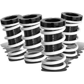 طقم كم كويلوفر للتعليق من DNA Motoring COIL-HC88-T44-BK [لسيارة Honda Civic Del Sol CRX Acura Integra 88-01]، أسود in Saudi Arabia