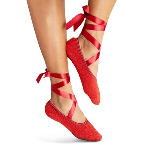 Sensual Delight Fuzzy Ankle Socks for Women, Soft and Cozy Lingerie for Feet, Ballet Slipper, Warm No Show, Sex Toys (Red, Small-Large) in Saudi Arabia