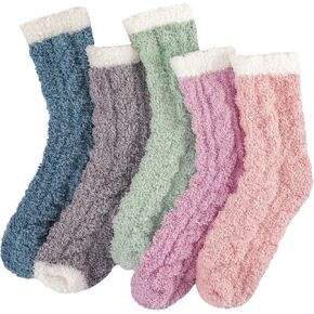 Clothirily Fuzzy Socks for Women, Fluffy Socks Womens, Soft Cozy Slipper Sock for Women, Womens Winter Warm Sleeping Sock in Kuwait
