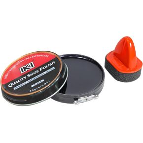 IKI Shoe Polish - 1.23 oz Boot Wax Polish with Sponge Applicator for Leather Boots and Shoes Conditioning and Restoring in Kuwait