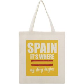 Canvas Tote Bag Cotton Polyester Large Capacity Work Casual Daily Storage Shopping Bag Reusable Country in Saudi Arabia
