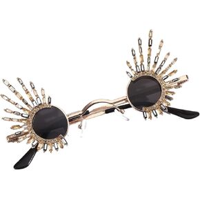 Funky Funny Hawaiian Style Rhinestone Small Sunglasses,Novelty Mixed-Color or Champagne Gold Glasses in Saudi Arabia
