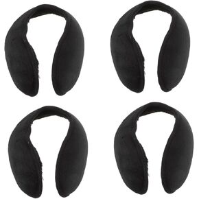 LIFKOME 4pcs Plush Earmuffs for Winter Warmth Ear Protectors with Rear-wear Design Soft and Cozy Ear Warmers for Men for Cold Weather in Saudi Arabia
