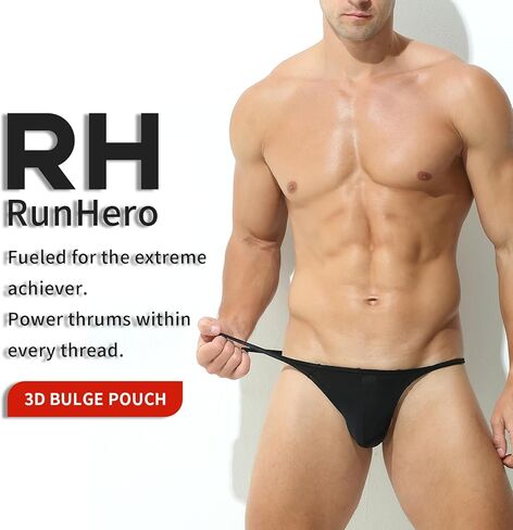 Men's Thong Bikini Underwear, Men's Sexy G-String T-Back Underwear Low Rise in Saudi Arabia