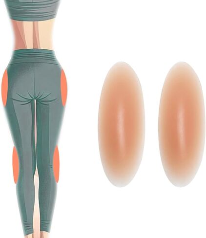 Body Shaper Silicone Calf and Hip Pads, Leg and Hip Enhancement, Adhesive Backing, Orange, 2-Piece Set in Kuwait