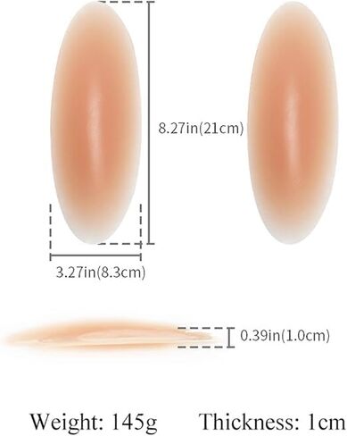 Body Shaper Silicone Calf and Hip Pads, Leg and Hip Enhancement, Adhesive Backing, Orange, 2-Piece Set in Kuwait