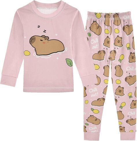 senya Hedgehogs Forest Mushrooms Pajamas Set Long Sleeve Soft Cotton Sleepwear 2 Piece in Saudi Arabia