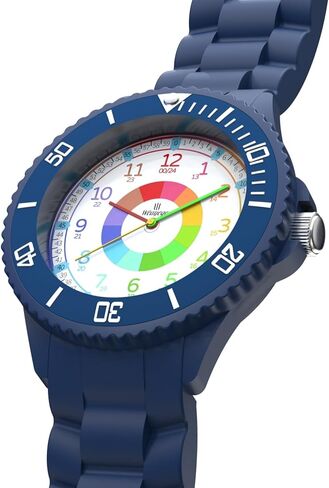 ساعة أطفال، ساعات يد تعليمية للأطفال، ساعة تعلم الوقت للأطفال، أول ساعة يد من الأطفال، ساعات تناظرية مع إطار دوار، سهلة تعلم وقت القراءة بحزام ناعم in Kuwait
